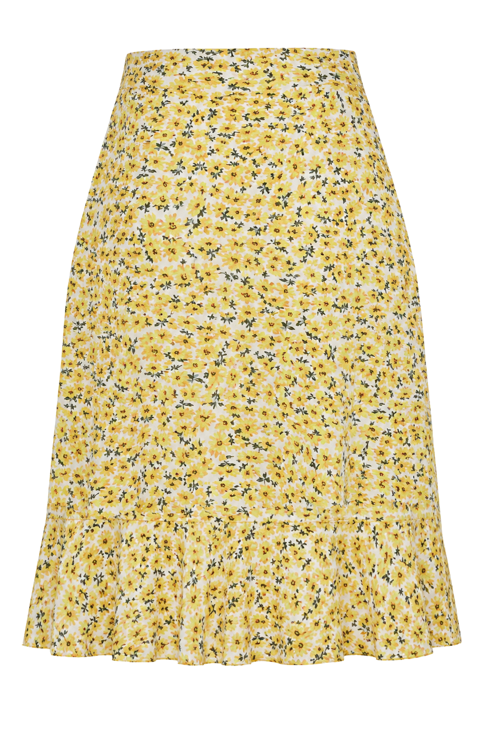 Milly Wrap Skirt Short Yellow Flower