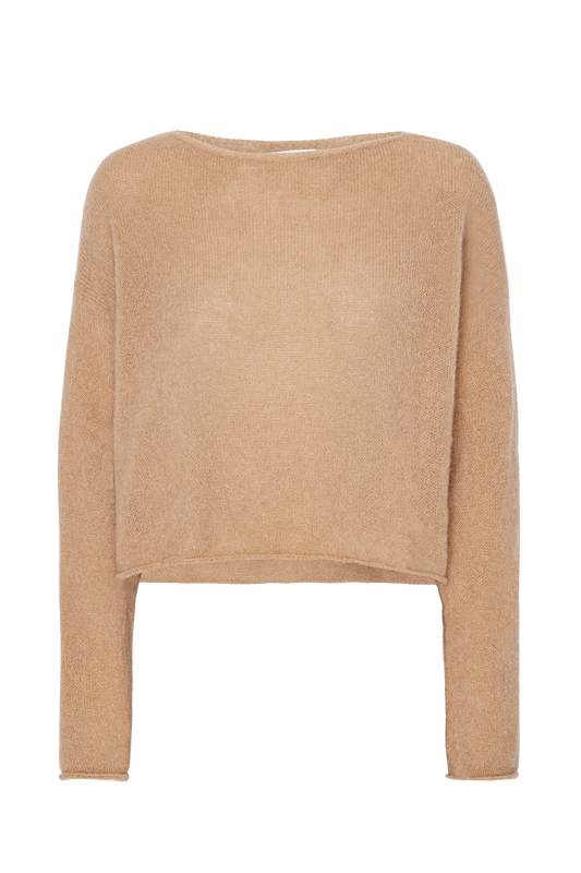 Molly Cropped Pullover Medium Brown