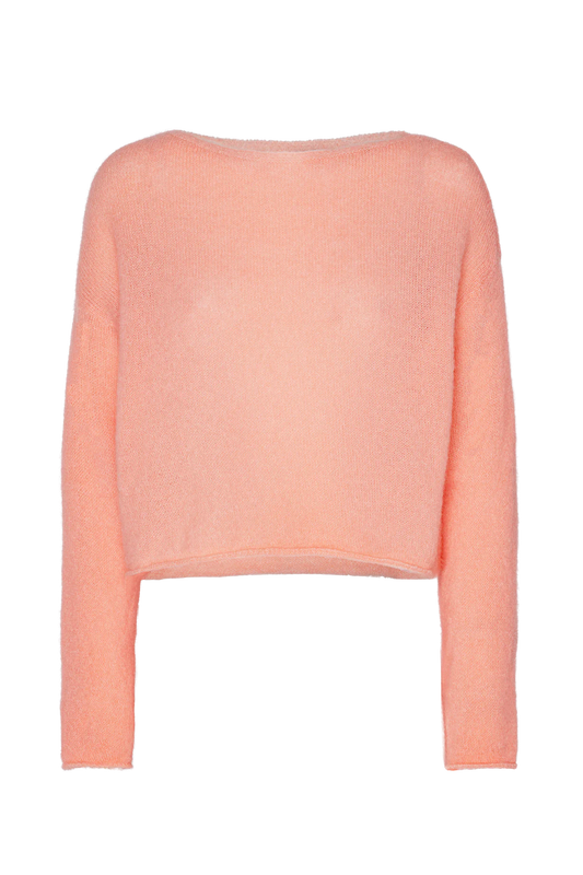 Molly Cropped Pullover Peach