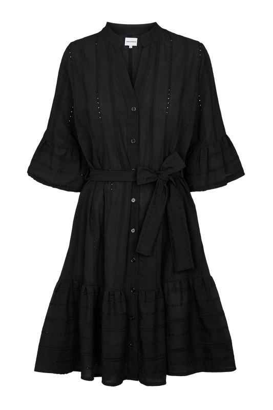Mona Cotton Black Dress