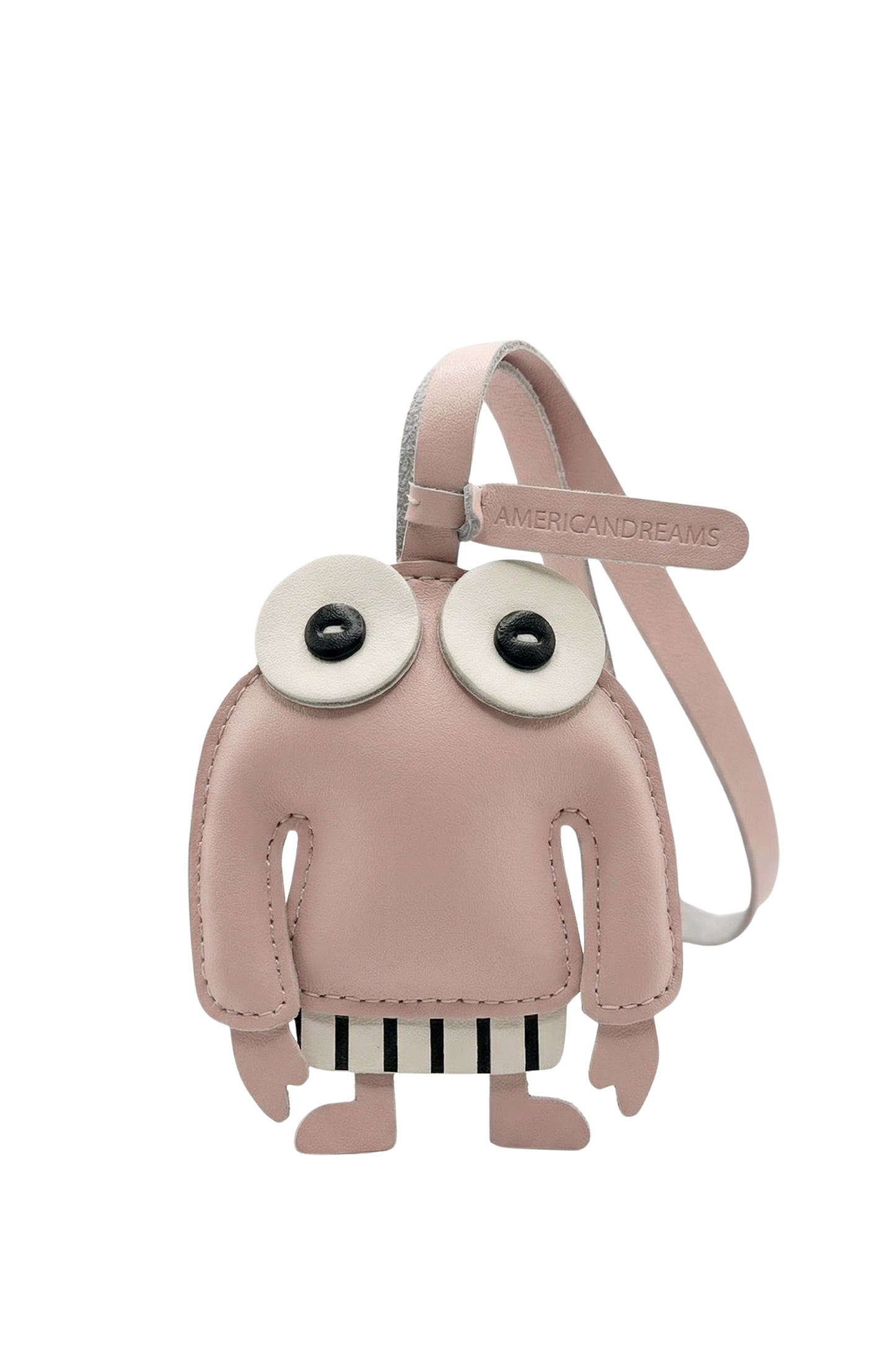 Mr Pullover Leather Bag Charm Light Pink