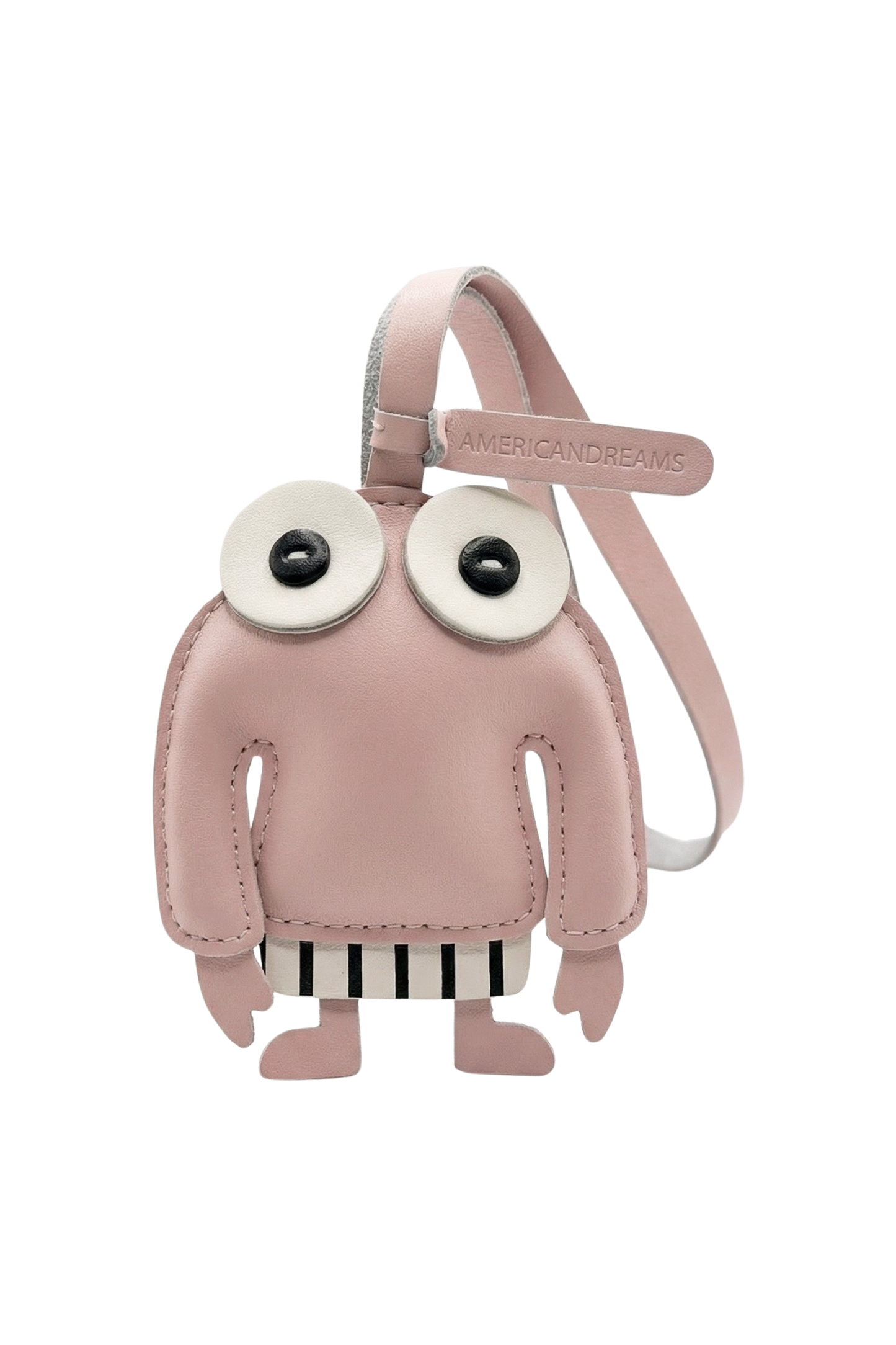 Mr Pullover Leather Bag Charm Light Pink
