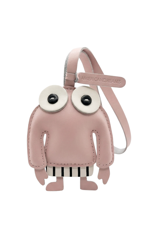 Mr Pullover Leather Bag Charm Light Pink