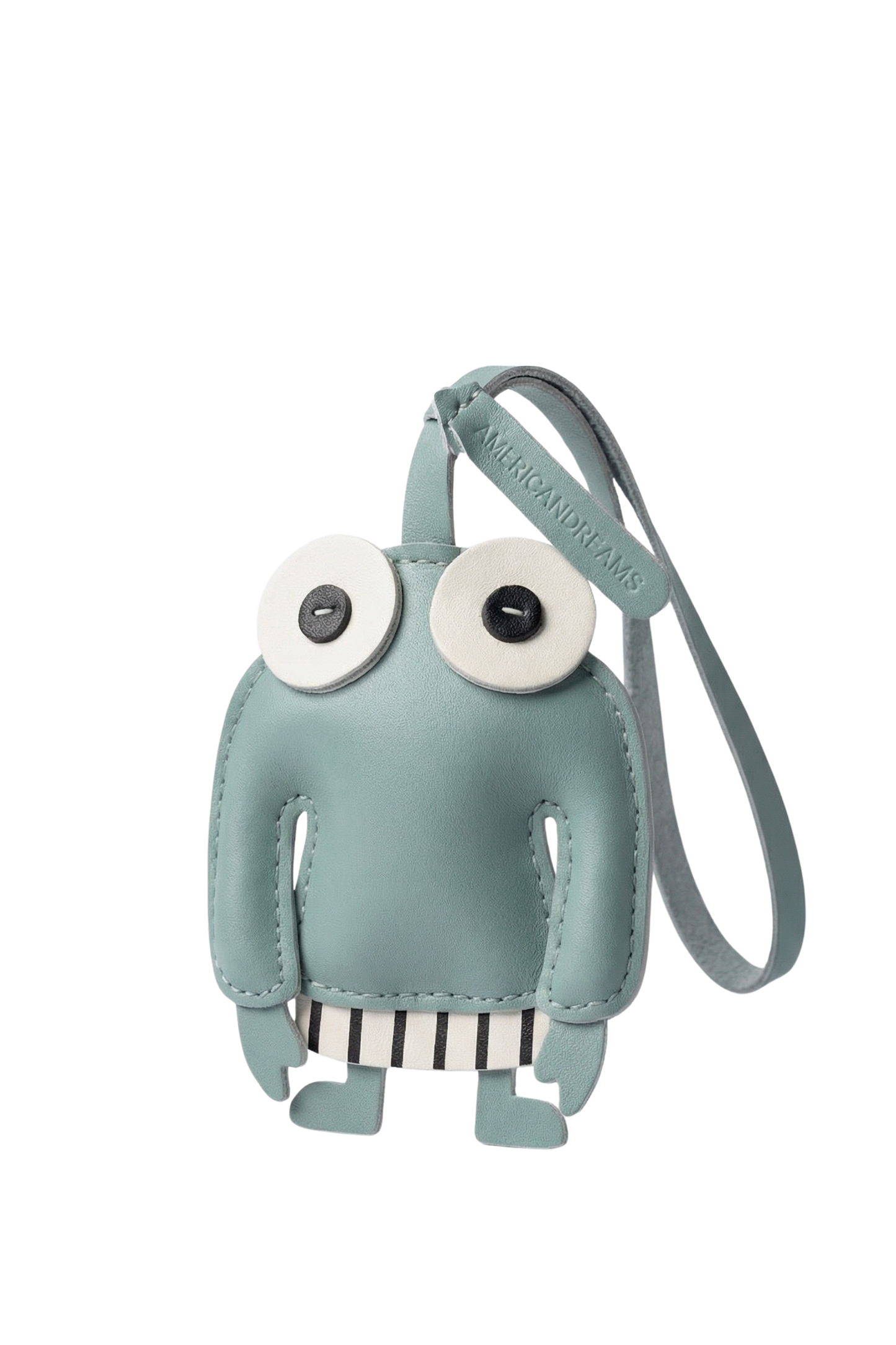 Mr Pullover Leather Bag Charm Seafoam Green