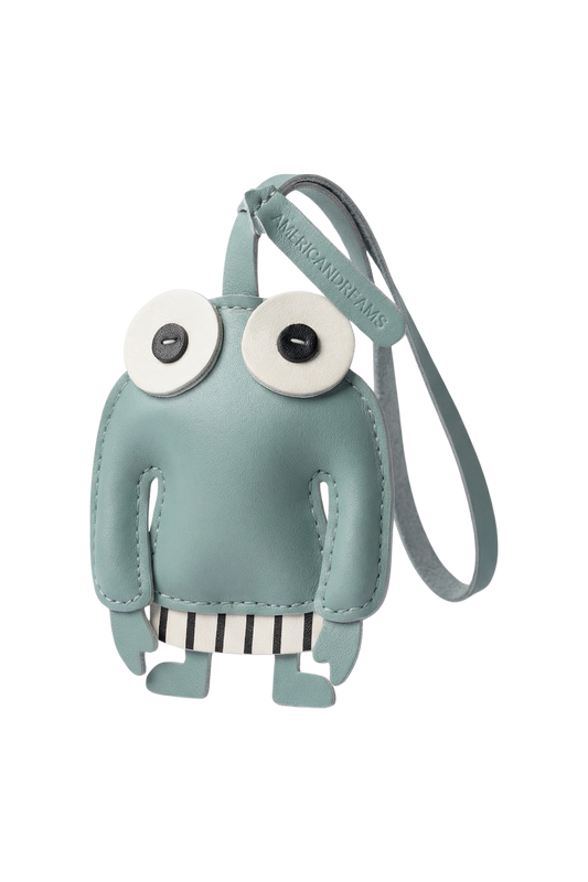Mr Pullover Leather Bag Charm Seafoam Green
