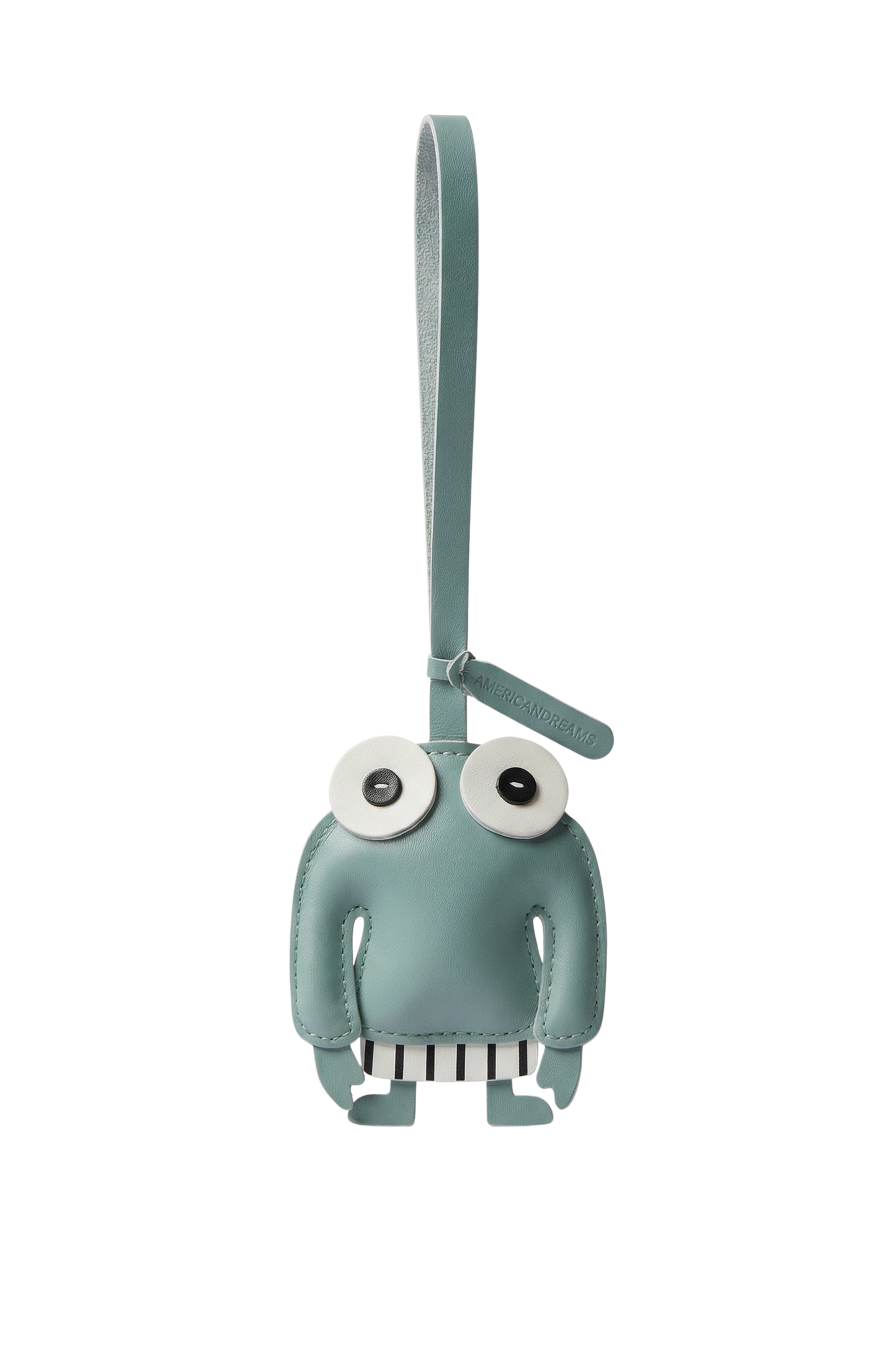Mr Pullover Leather Bag Charm Seafoam Green