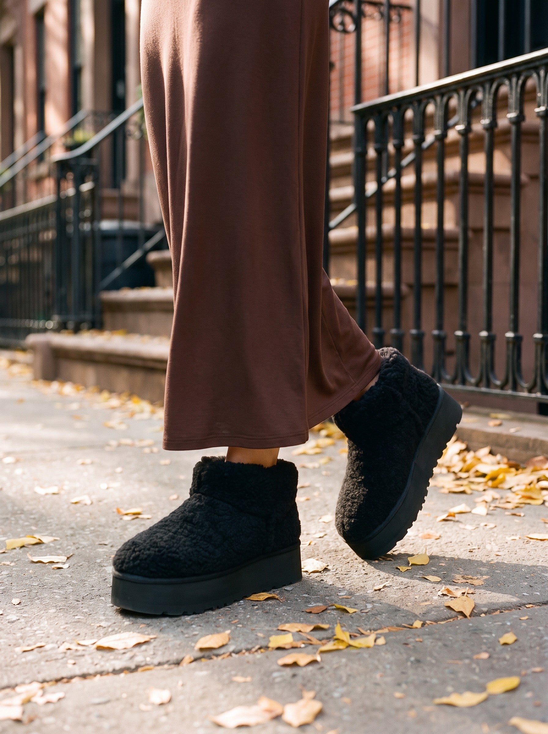 Talia Half Sleeve V-Neck Long Dress Cocoa - NYC street style
