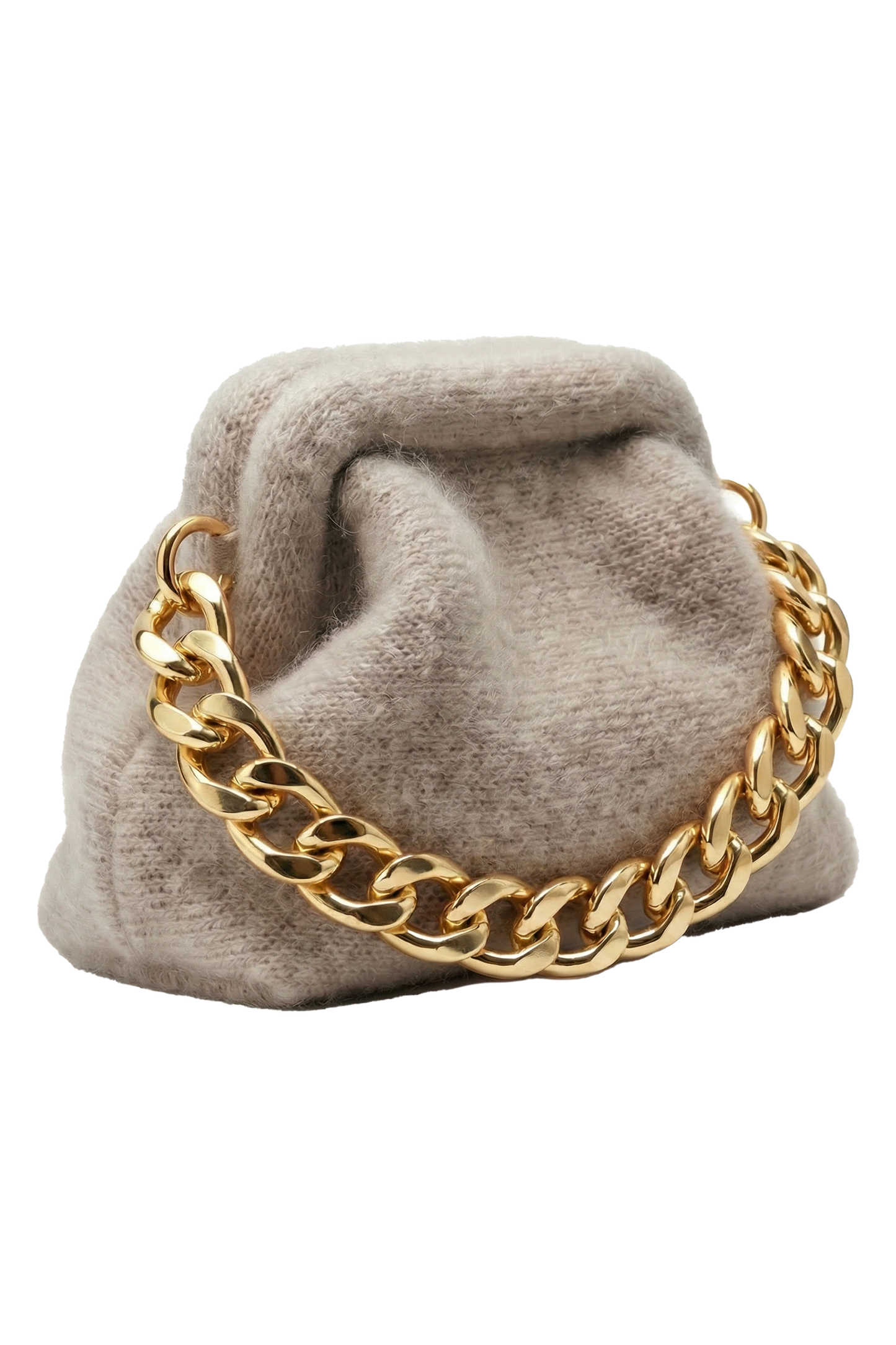 Paloma Cloud Mohair Clutch Beige