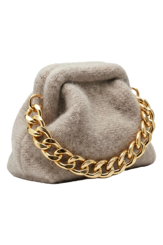 Paloma Cloud Mohair Clutch Beige