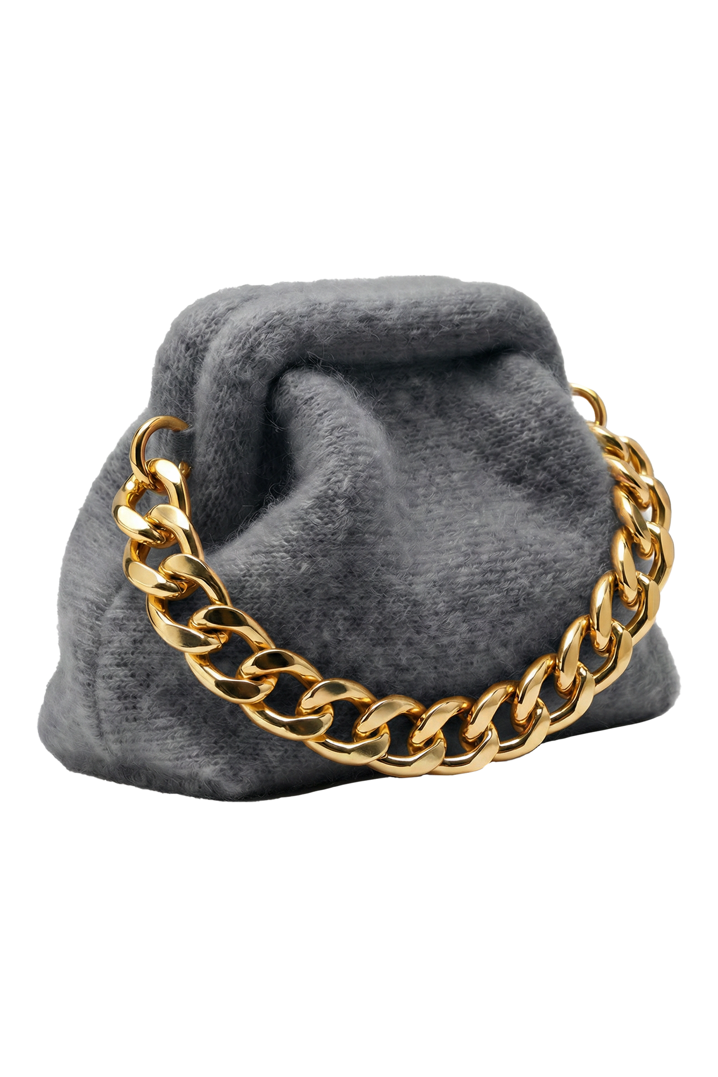 Paloma Cloud Mohair Clutch Graphite