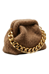 Paloma Cloud Mohair Clutch Medium Brown
