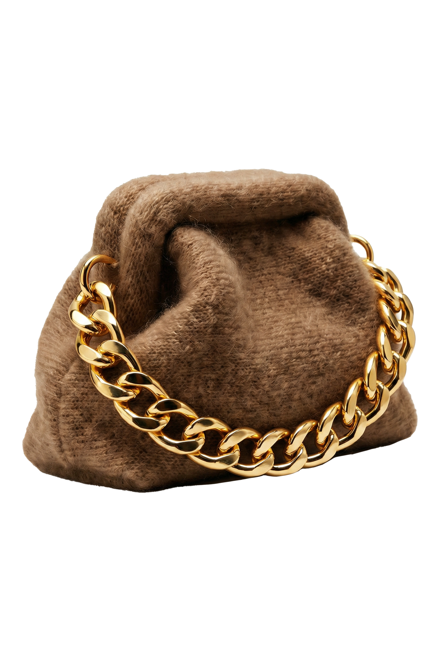 Paloma Cloud Mohair Clutch Medium Brown