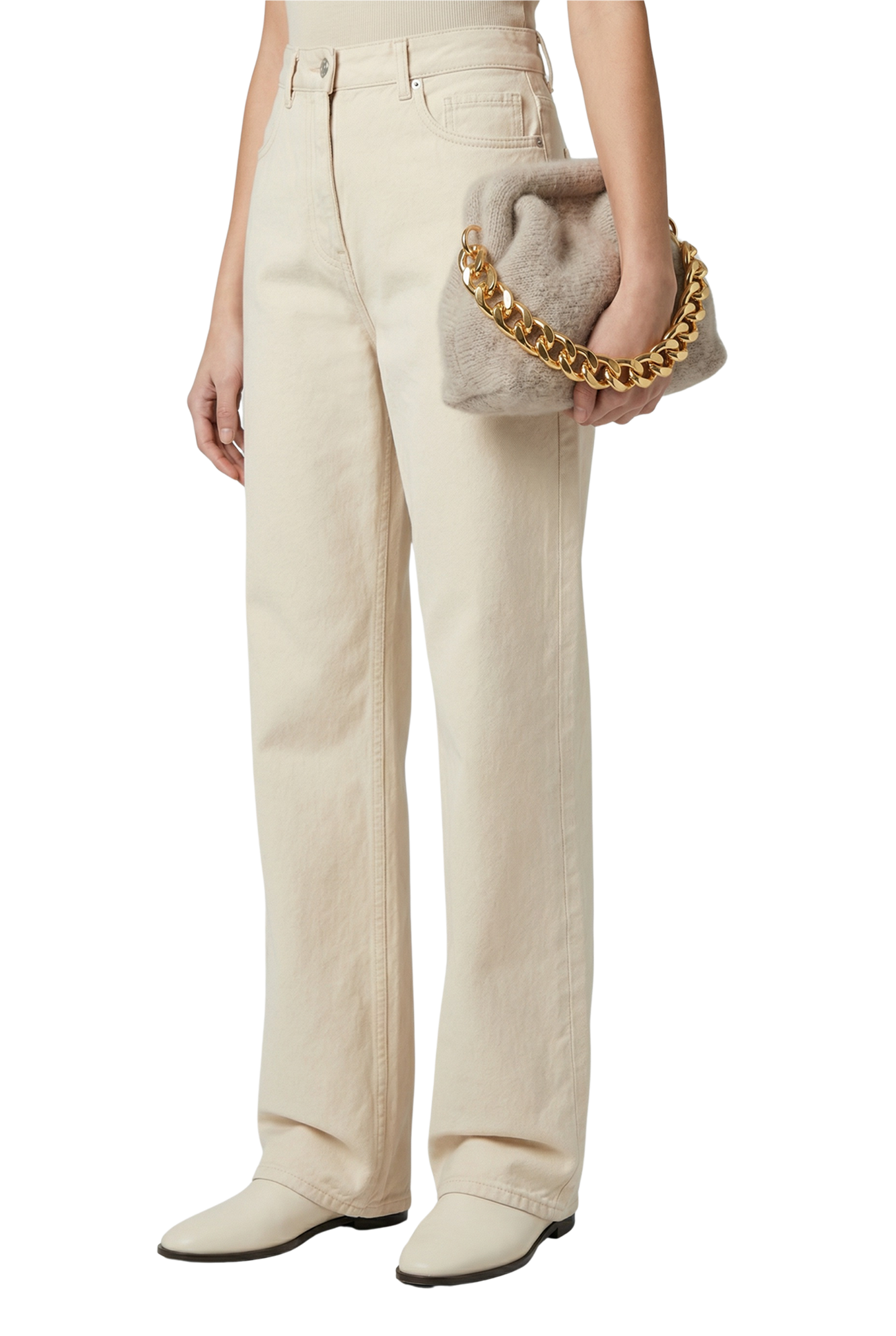 Paloma Cloud Mohair Clutch Beige