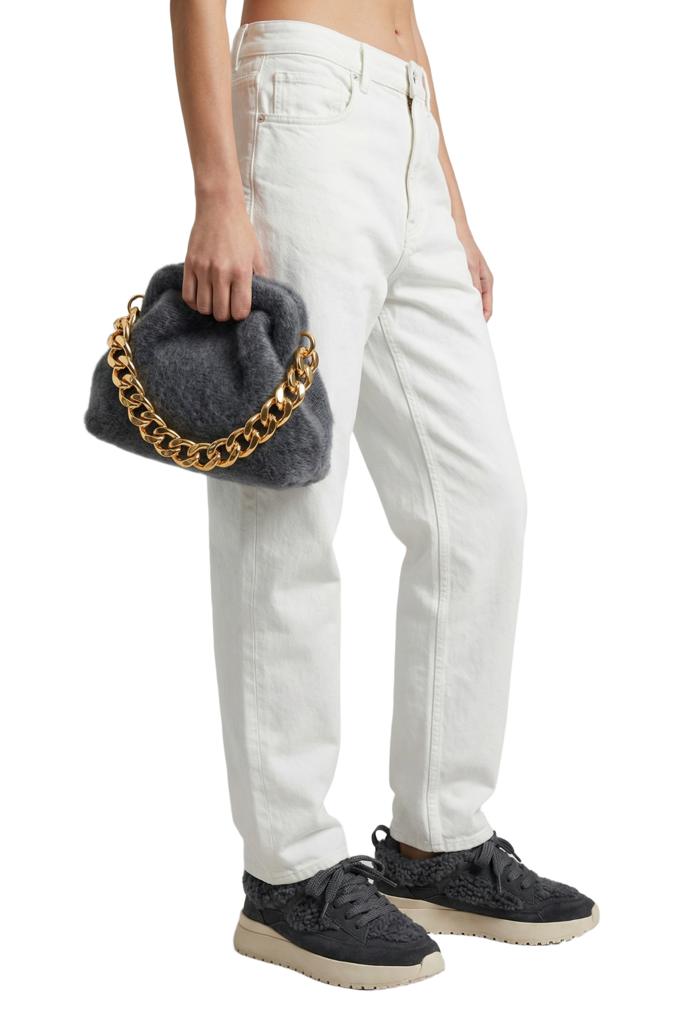 Paloma Cloud Mohair Clutch Graphite