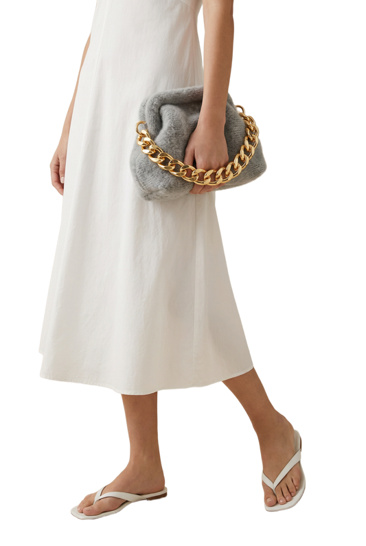 Paloma Cloud Mohair Clutch Light Grey