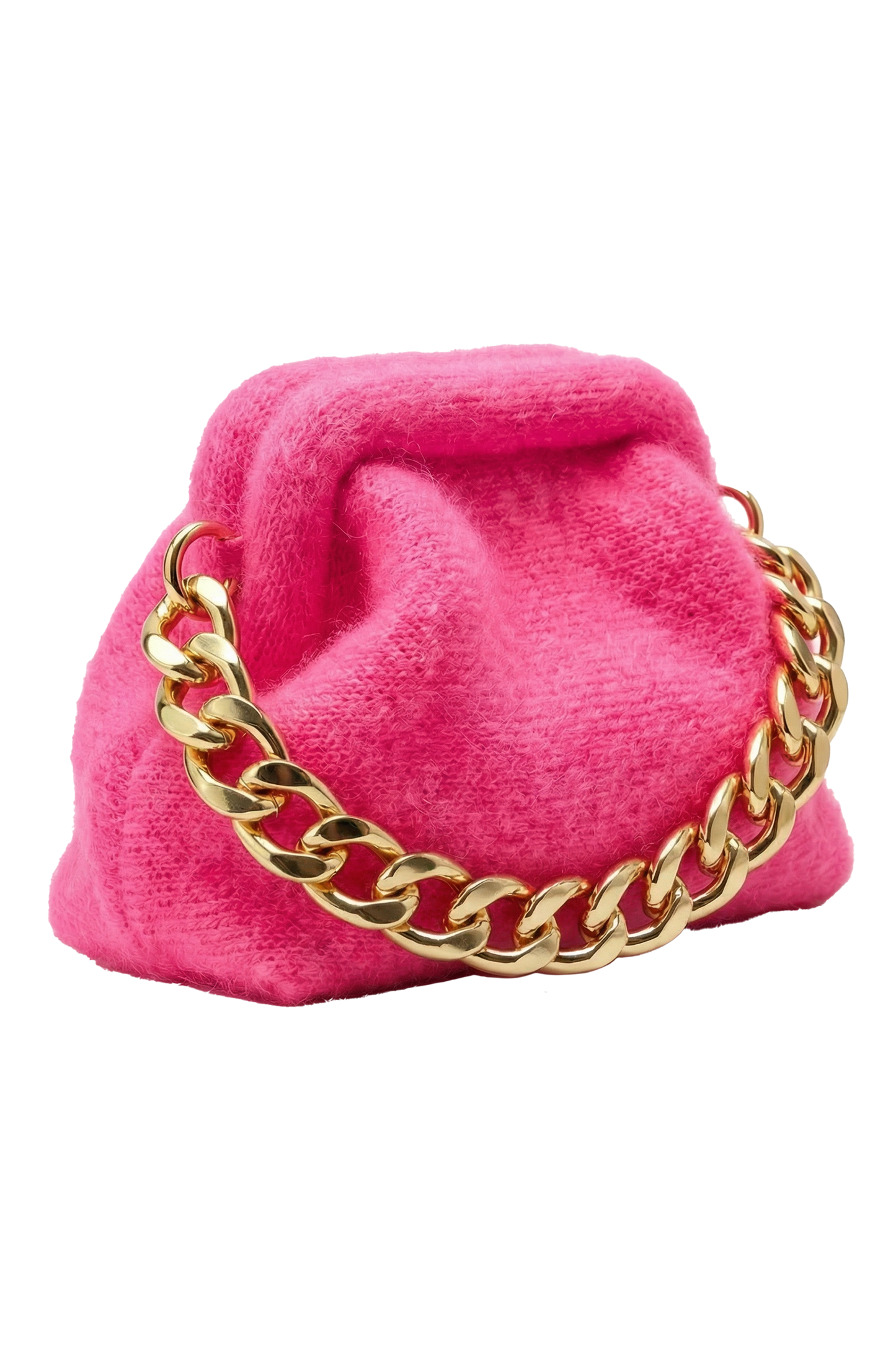 Paloma Cloud Mohair Clutch Neon Pink