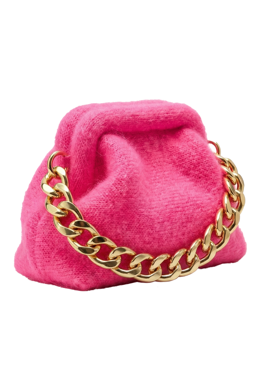 Paloma Cloud Mohair Clutch Neon Pink