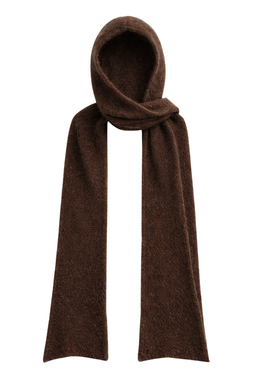 Penn Hooded Alpaca Scarf Cocoa