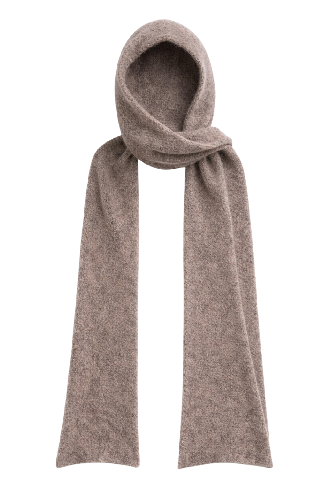 Penn Hooded Alpaca Scarf Light Taupe