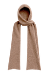 Penn Hooded Alpaca Scarf Medium Brown
