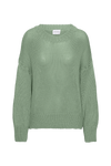 Pepper Round Neck Cotton Pullover Dusty Green