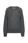 Pepper Round Neck Cotton Pullover Graphite