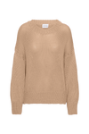 Pepper Round Neck Cotton Pullover Medium Brown