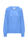 Pepper Round Neck Cotton Pullover Sky Blue