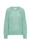 Pepper Round Neck Cotton Pullover Light Green