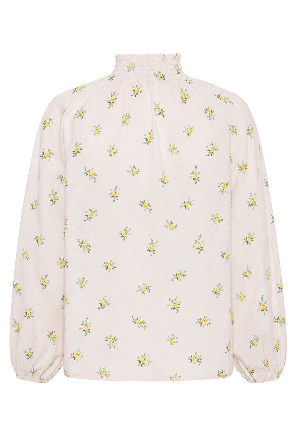 Perla Cotton Shirt Yellow Flower