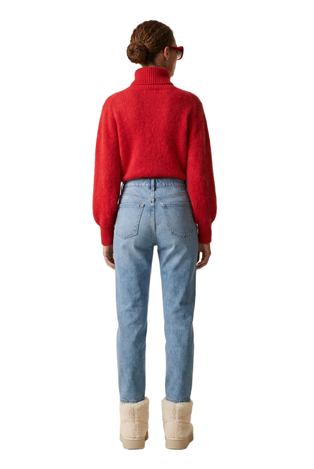 Piro Rollneck Long Sleeves Lipstick Red