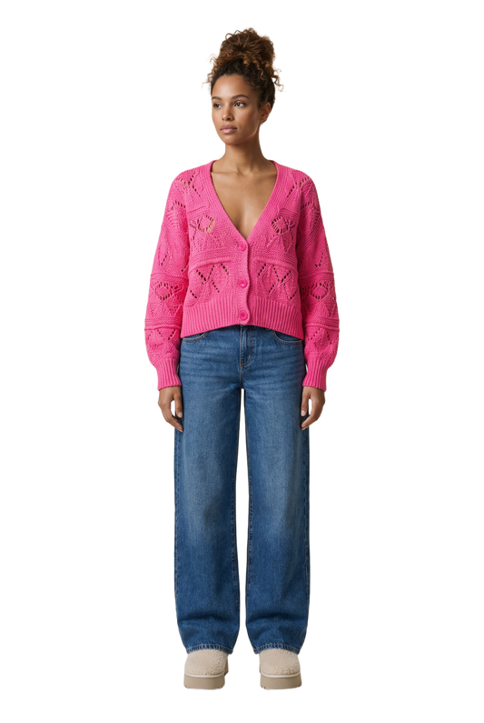 Riley Cotton Cardigan Pink
