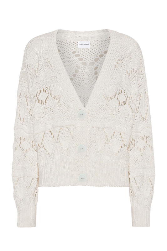 Riley Cotton Cardigan White