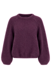 Rosie Mohair Knit Pullover Aubergine