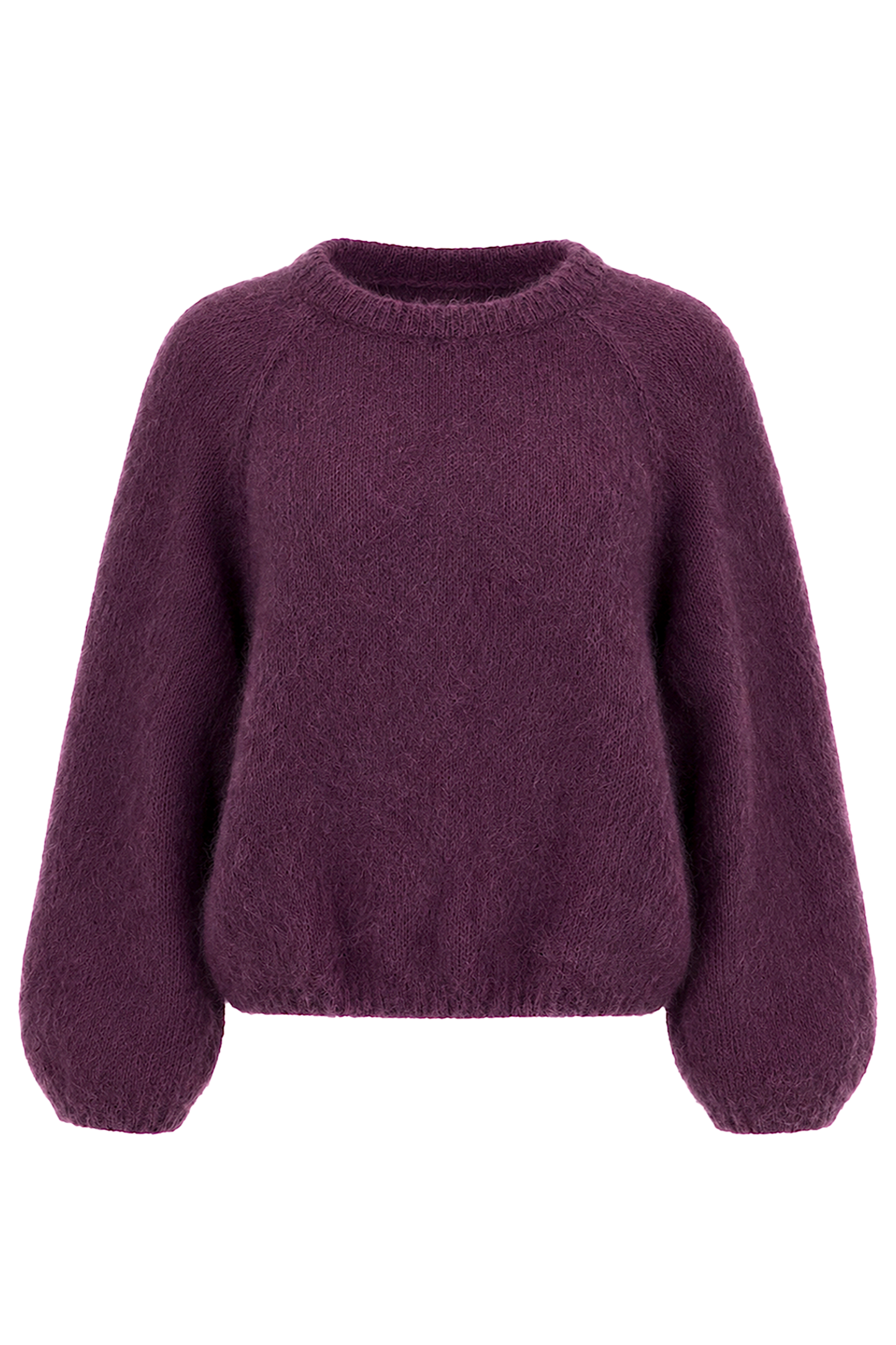 Rosie Mohair Knit Pullover Aubergine