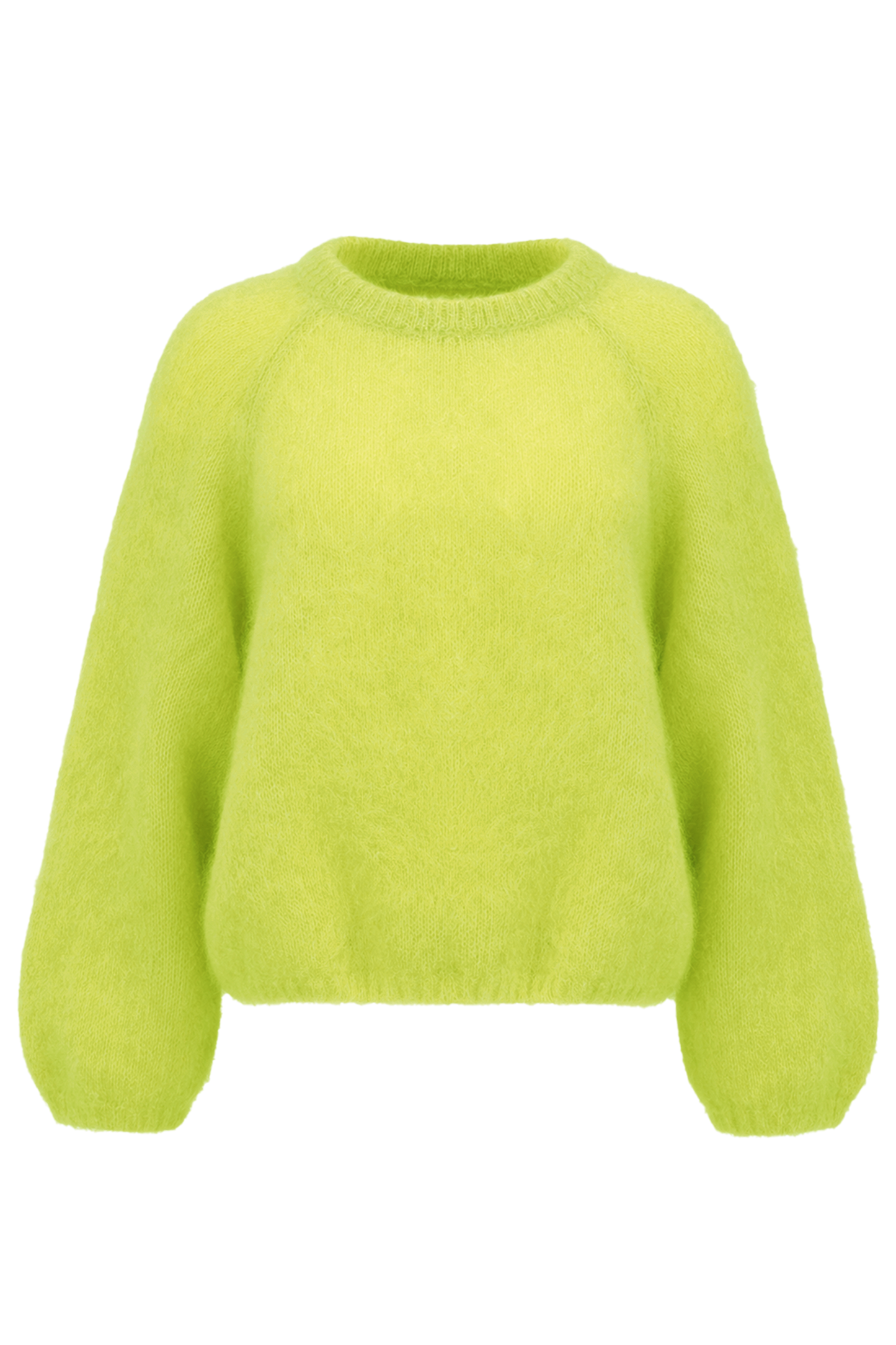 Rosie Mohair Knit Pullover Neon Yellow