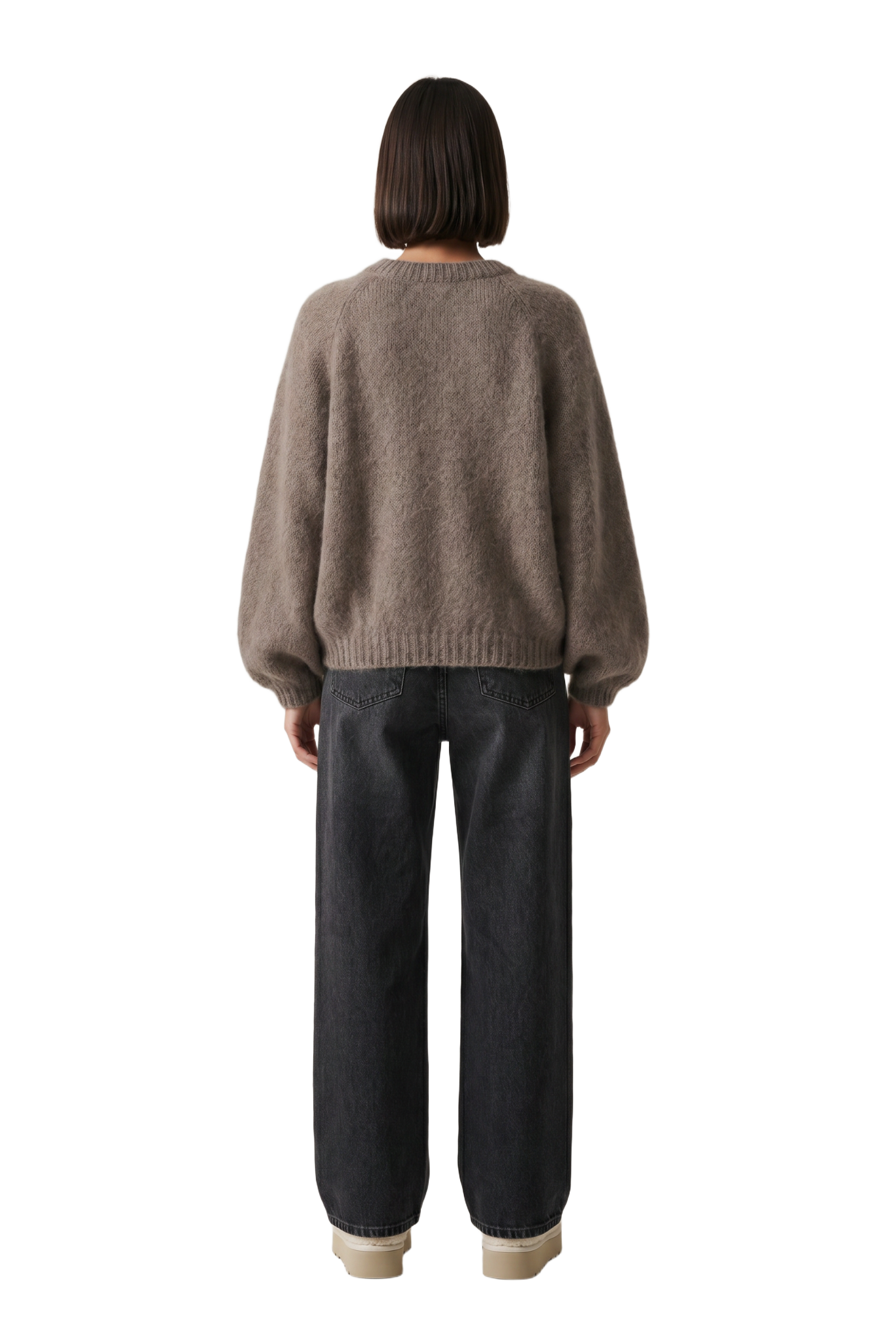 Rosie Mohair Knit Pullover Light Taupe