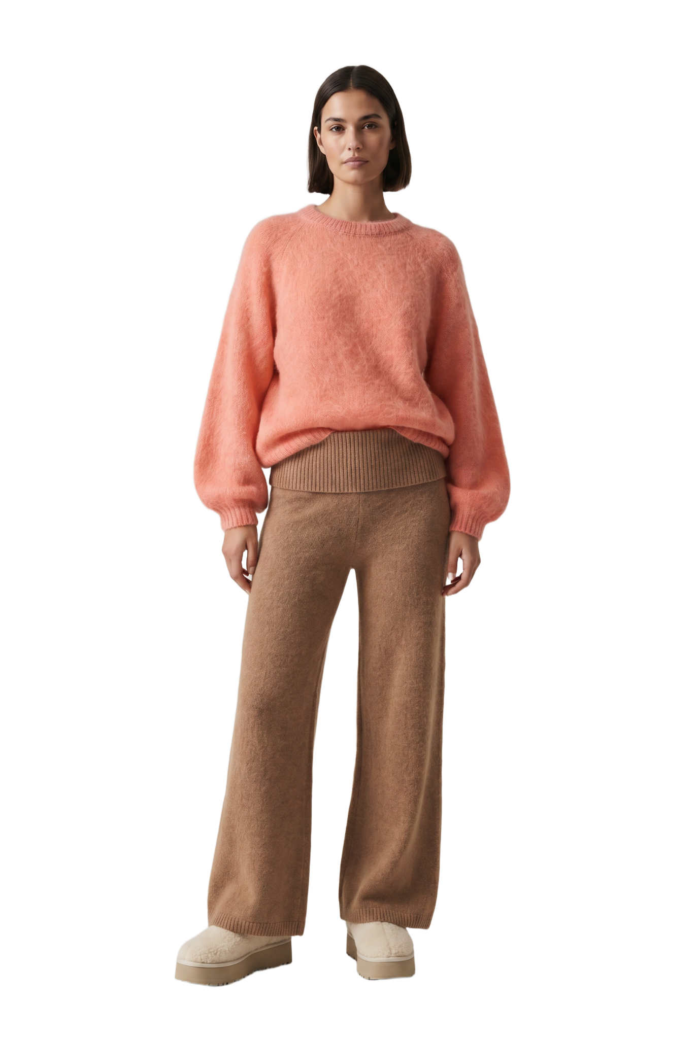 Rosie Mohair Knit Pullover Salmon