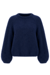 Rosie Mohair Knit Pullover Navy Blue