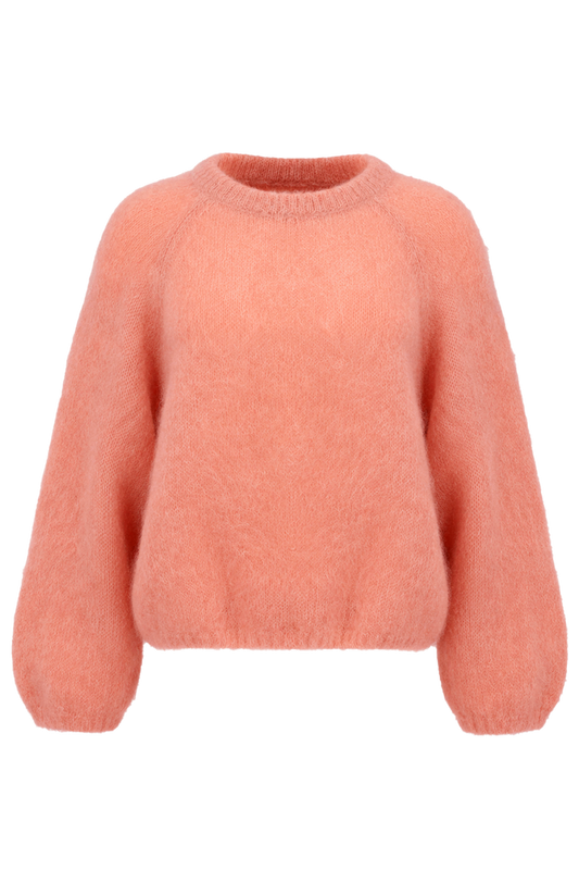 Rosie Mohair Knit Pullover Salmon
