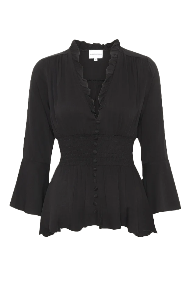 Sally Top Black Solid