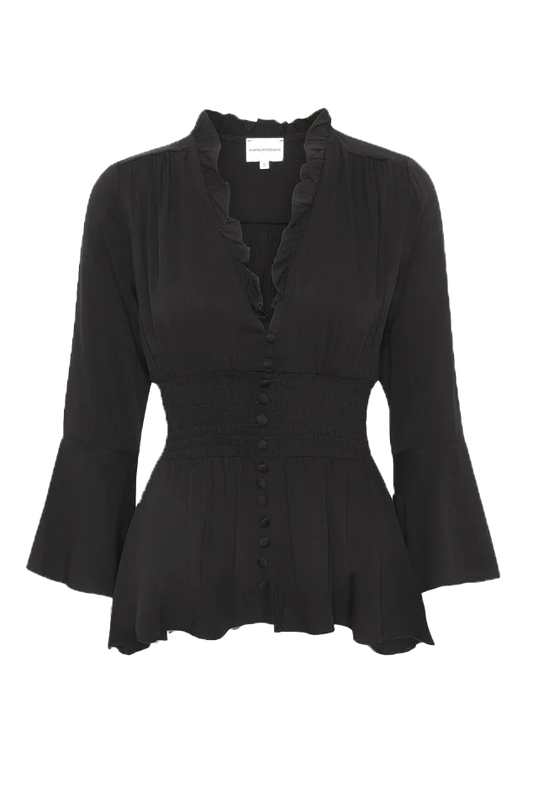 Sally Top Black Solid