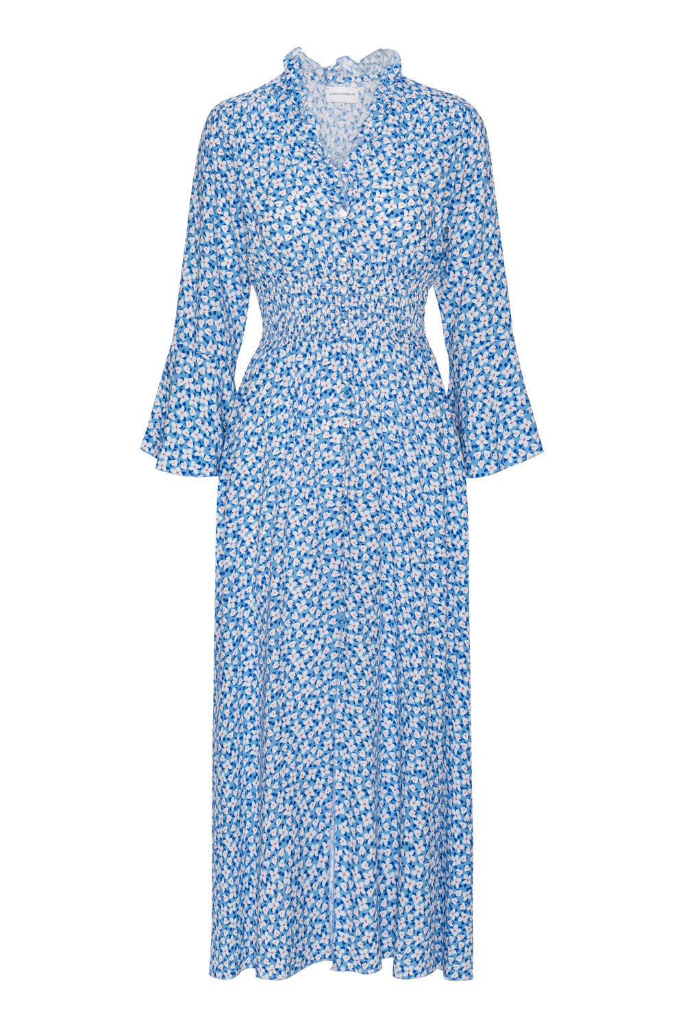 Sally Long Dress Blue White Flowers