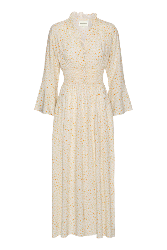 Sally Long Dress Cream Flower