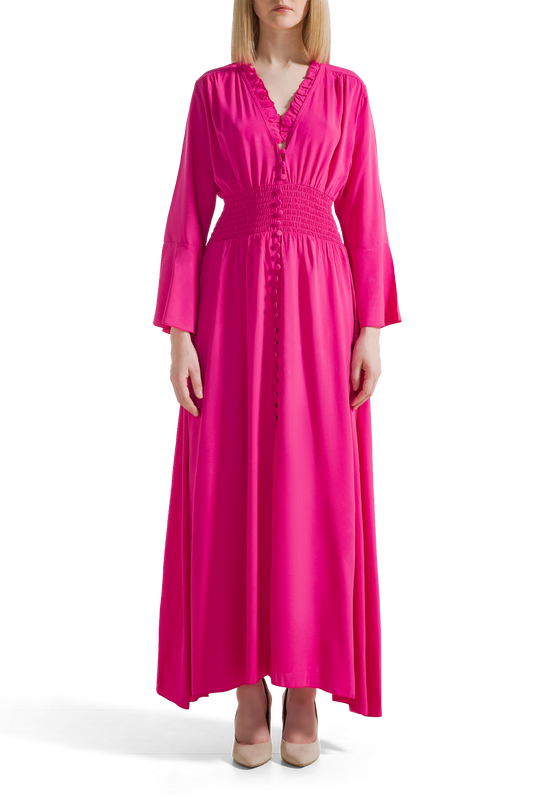 Sally Long Dress Pink Solid