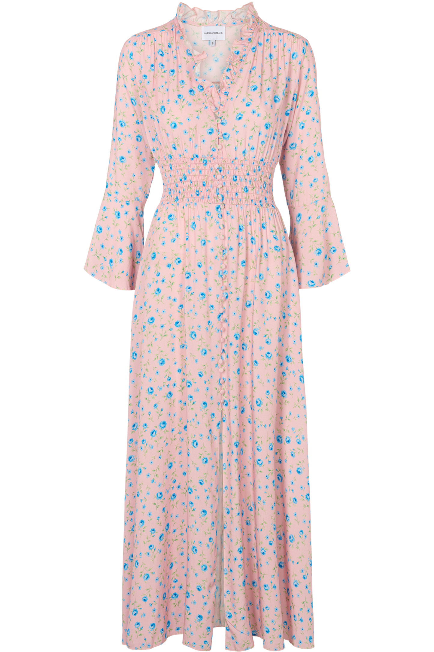 Sally Long Dress Soft Berry Flower
