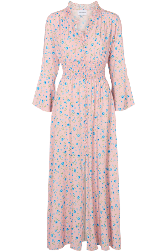 Sally Long Dress Soft Berry Flower