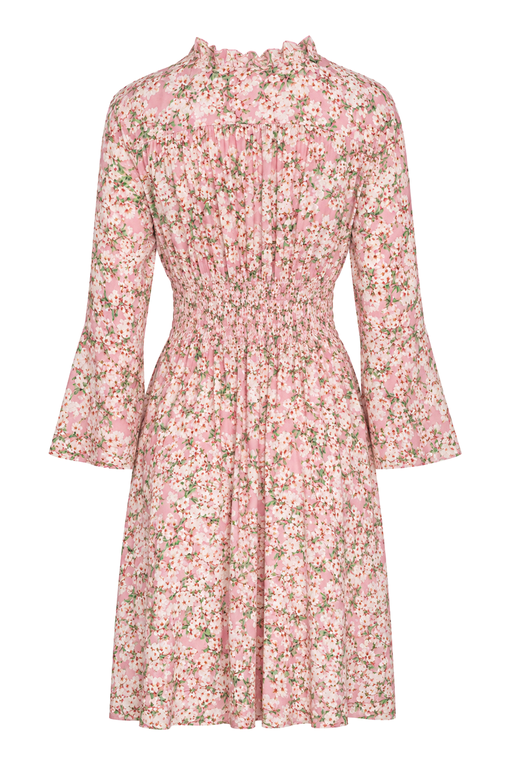 Sally Short Dress Light Pink White Flowers