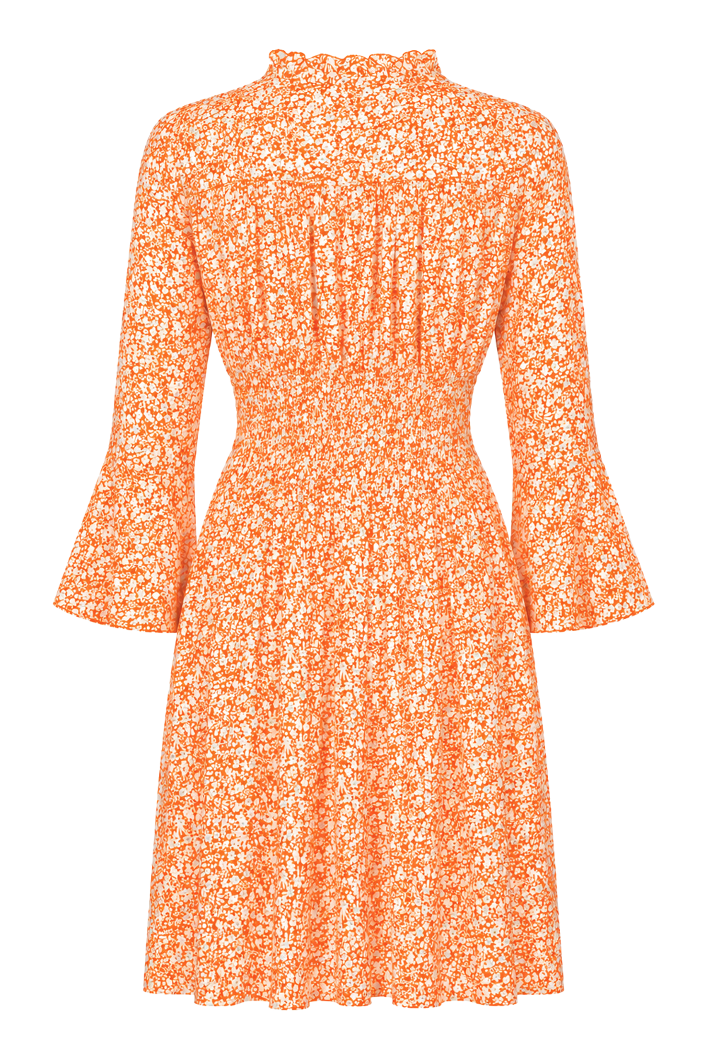 Sally Short Dress Orange Flower