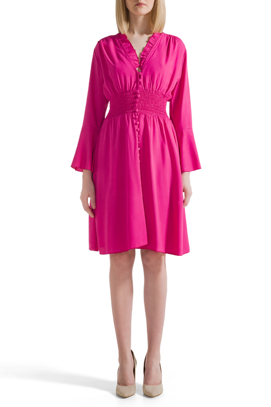 Sally Short Dress Pink Solid